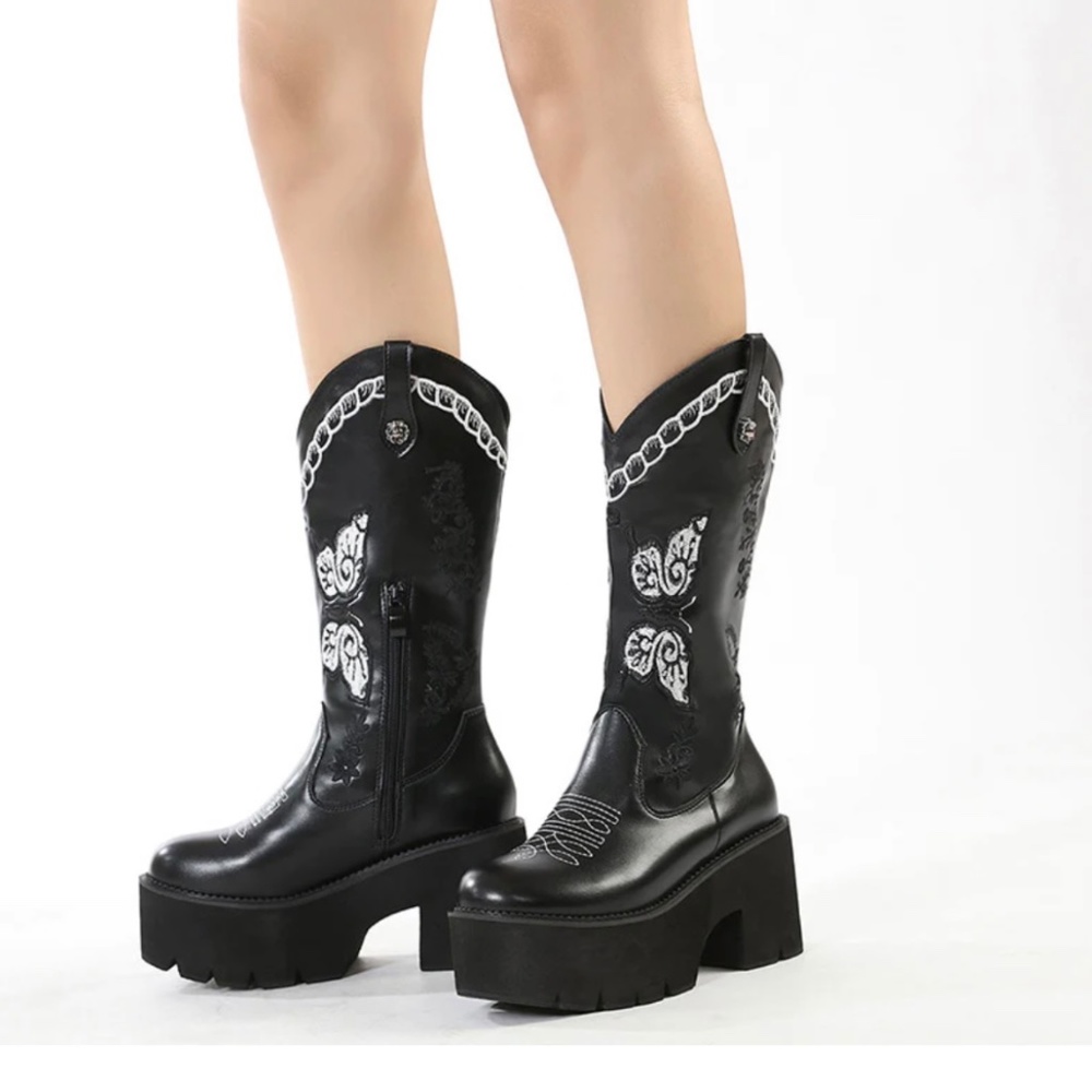 Platform cowboy boots